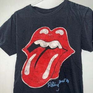 Rolling Stones Black and Red Short Sleeve Tee